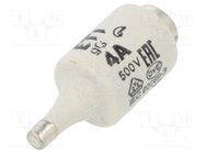 Fuse: fuse; gG; 4A; 500VAC; 500VDC; ceramic; DII; D ETI POLAM