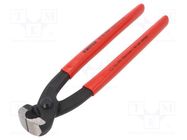 Pliers; end,for ear clamp,stainless steel ties; 220mm KNIPEX