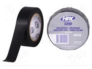 Tape: electrical insulating; W: 19mm; L: 10m; Thk: 0.15mm; black HPX