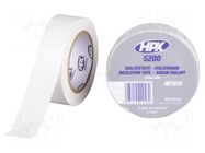Tape: electrical insulating; W: 19mm; L: 10m; Thk: 0.15mm; white HPX
