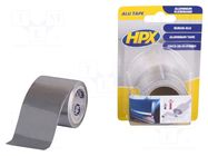 Tape: duct; W: 50mm; L: 5m; Thk: 0.08mm; solvent-based acrylic HPX