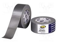 Tape: duct; W: 48mm; L: 25m; Thk: 0.2mm; silver; natural caoutchouc HPX