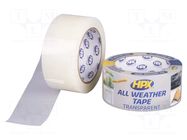 Tape: duct; W: 48mm; L: 25m; Thk: 0.17mm; transparent; acrylic HPX