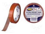 Tape: fixing; W: 19mm; L: 10m; Thk: 0.2mm; double-sided; transparent HPX