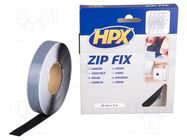 Tape: hook and loop; W: 20mm; L: 5m; Thk: 1.5mm; black; max.100°C HPX