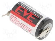 Battery: lithium; 1/2AA,1/2R6; 3.6V; 1200mAh; non-rechargeable 