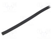 Hole and edge shield; EPDM; L: 10m; black; H: 8mm; W: 5mm; industrial 