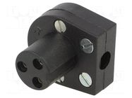 Connector: circular; plug; female; PIN: 3; 3A; 250VAC; for cable BULGIN