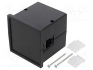 Enclosure: panel; X: 72mm; Y: 72mm; Z: 73mm; ABS; black; screwed 