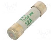 Fuse: fuse; aM; 12A; 500VAC; cylindrical; 10.3x38mm ETI POLAM