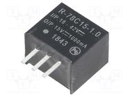 Converter: DC/DC; 15W; Uin: 18÷42VDC; Uout: 15VDC; Iout: 1A; SIP3; PCB RECOM