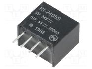 Converter: DC/DC; 2W; Uin: 21.6÷26.4V; Uout: 5VDC; Iout: 400mA; SIP4 