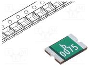 Fuse: PTC polymer; 750mA; Imax: 100A; 0ZCG; 1812 BEL FUSE