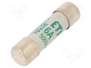 Fuse: fuse; aM; 6A; 500VAC; cylindrical; 10.3x38mm ETI POLAM