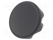 Knob; Ø: 70mm; Ext.thread: M12; 30mm; technopolymer PA; Cap: black ELESA+GANTER