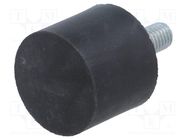 Vibroisolation foot; Ø: 30mm; H: 25mm; Shore hardness: 40±5; 280N ELESA+GANTER