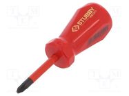 Screwdriver; insulated,slim; Pozidriv®; PZ2; Blade length: 46mm C.K