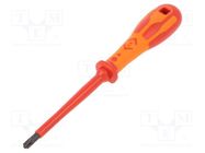 Screwdriver; insulated; MOD; 2; Blade length: 100mm; 1kVAC C.K