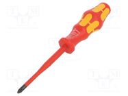 Screwdriver; insulated,slim; Phillips; PH2; Blade length: 100mm WERA