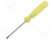 Screwdriver; slot; SL 2; Blade length: 40mm; Overall len: 85mm WIHA