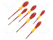 Kit: screwdrivers; insulated,slim; 1kVAC; Torx®; 6pcs. 