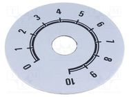 Scale; Range: 0 ÷ 10; Ø50mm; Øhole: 10mm; aluminium SUPERTRONIC