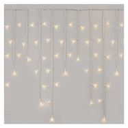 LED Christmas icicles, 5 m, outdoor and indoor, warm white, controller, programmes, timer, EMOS