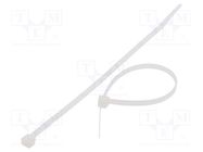 Cable tie; L: 185mm; W: 4.8mm; polyamide; 222N; natural; Ømax: 44mm FIX&FASTEN