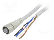 Connection lead; M12; PIN: 4; straight; 2m; plug; 250VAC; 4A; XS5F OMRON