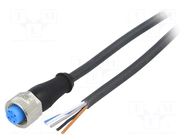 Cable: for sensors/automation; M12; PIN: 5; straight; 5m; plug; 4A; Y SICK
