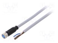 Connection lead; M8; PIN: 4; straight; 2m; plug; 60VAC; 4A; Y; IP67 SICK