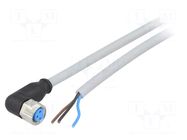 Cable: for sensors/automation; M8; PIN: 3; angled; 10m; plug; 60VDC SICK