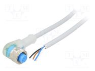 Connection lead; M12; PIN: 4; angled; 2m; plug; 4A; Y; -30÷80°C; IP67 SICK