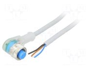 Cable: for sensors/automation; M12; PIN: 4; angled; 5m; plug; 24VDC SICK