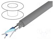 Wire; Alpha Essential C&C; 1x2x24AWG; PVC; dark grey; 300V; 305m ALPHA WIRE