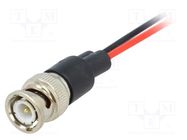 Test lead; BNC plug,free end; Urated: 300V; Len: 0.18m; black MUELLER ELECTRIC