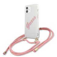 Guess GUHCP12SCRTVSPI iPhone 12 mini 5.4&quot; pink/pink hardcase Script Vintage, Guess