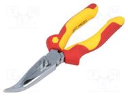 Pliers; insulated,half-rounded nose,universal; steel; 200mm WIHA