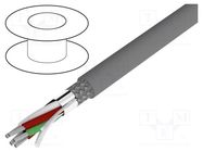 Wire; Alpha Essential C&C; 5x22AWG; PVC; dark grey; 300V; 30.5m ALPHA WIRE