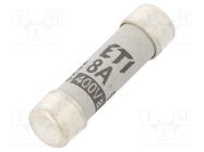 Fuse: fuse; gG; 8A; 400VAC; cylindrical,industrial; 8x31mm ETI POLAM