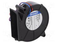 Fan: DC; blower; 12VDC; 75x75x27mm; 28m3/h; 51dBA; ball; 4400rpm EBM-PAPST