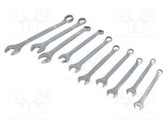 Wrenches set; combination spanner; tool steel; 10pcs. 