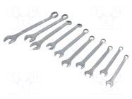 Wrench-set; combination spanner; tool steel; 10pcs. BAHCO