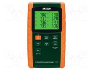 Data logger; temperature; Display: LCD; ±(0.4%+1°C); 225x125x64mm EXTECH