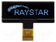 Display: OLED; graphical; 2.22"; 128x32; Dim: 62x24x2.35mm; blue RAYSTAR OPTRONICS