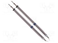 Tip; bent conical; 0.25mm; 325÷358°C; for hot tweezers; 2pcs. THERMALTRONICS