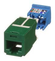 RJ45 CONN, JACK, 8P8C, 1PORT, GREEN