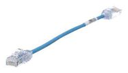 ENET CABLE, CAT6, RJ45 PLUG-PLUG, 8"