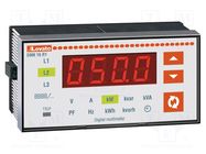 Meter: network parameters; on panel; digital,mounting; LED LOVATO ELECTRIC