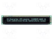 Display: VFD; alphanumeric; 40x2; Char: 4.7mm; 350cd/m2; PIN: 20 NORITAKE Itron